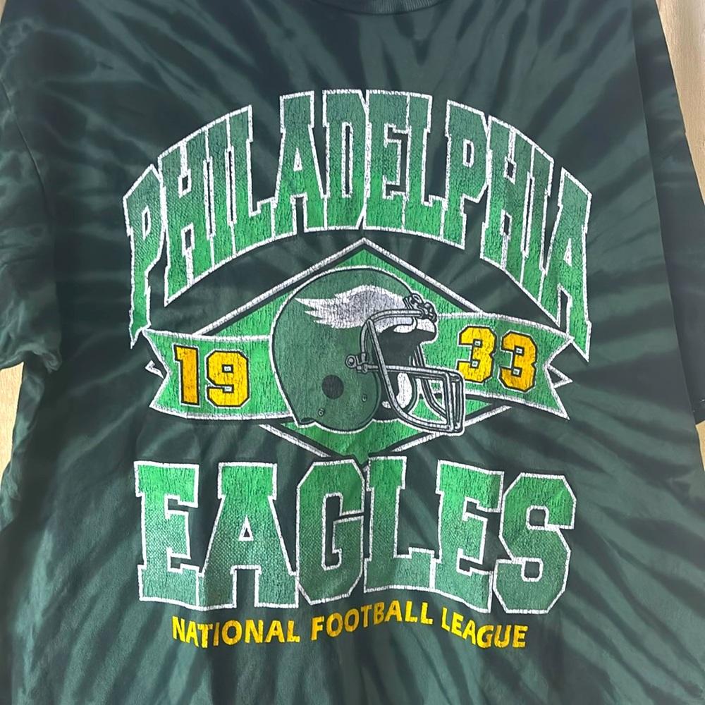 Philadelphia Eagles vintage style tshirt unisex xl tie dye green